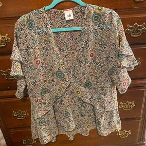 Flowing Bohemian two-piece blouse by CAbi